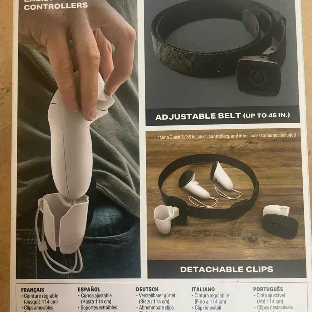 Hip Clip for Meta Quest 3 / 3S – Black Controller Belt